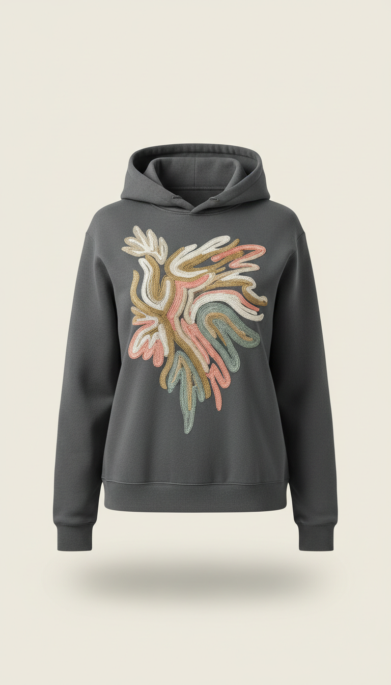 Custom Embroidered Cotton Hoodie