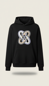 Charcoal Black Embroidered Hoodie