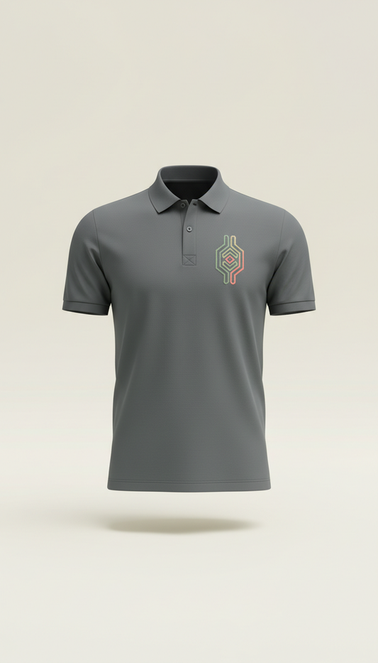 Minimalist Embroidered Piqué Polo Shirt